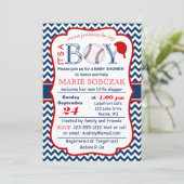  Baseball Baby shower Uitnodiging (Staand voorkant)