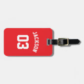 Baseball Bag Tag Bagagelabel (Voorkant horizontaal)