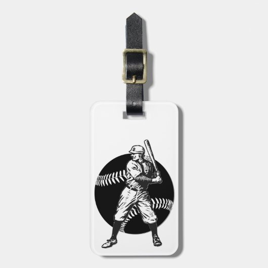 Baseball: Bagagelabel (Voorkant verticaal)