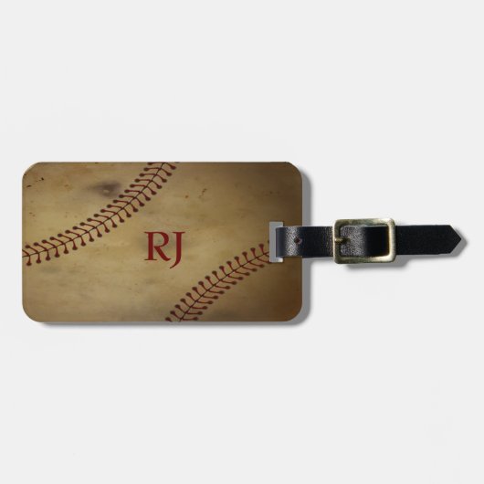 Baseball Bagagelabel (Voorkant horizontaal)