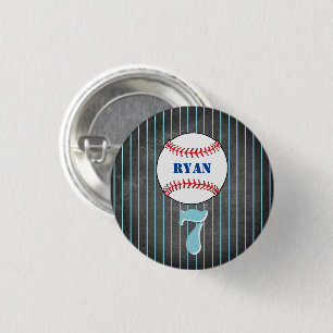 Baseball Ball Birthday Persoonlijke Kinder Partij Ronde Button 3,2 Cm