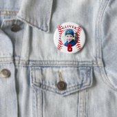 Baseball Ball kinderen Birthday Foto Ronde Button 5,7 Cm (In situ)