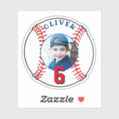 Baseball Ball kinderen Birthday Foto Sticker (Vel)