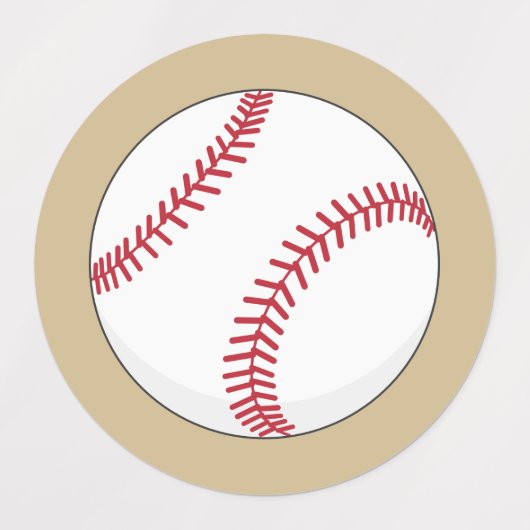 Baseball Ball Labels (Design 2)