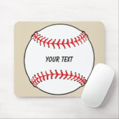 Baseball Ball met aangepaste tekst Muismat (Met muis)