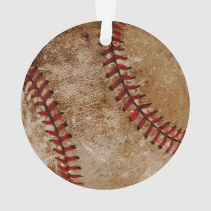 Baseball Ball Red en White Sports Ornament