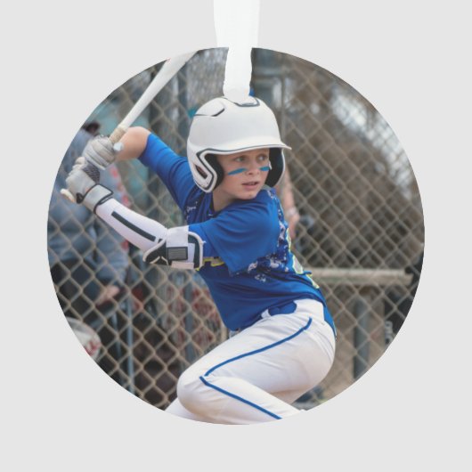 Baseball Ball Red Stitch Photo Cer personnalisé (dos)