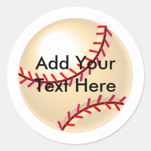 Baseball Ball Ronde Sticker