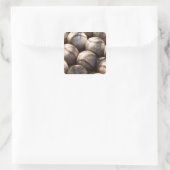 Baseball Ball Vierkante Sticker (Tas)