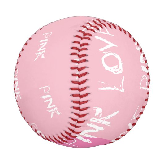 Baseball Balle de base-ball love pink (Angle)