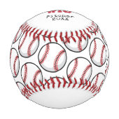 Baseball Balle de base-ball rouge blanc noir balle (Devant)