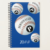 Baseball Baller Monogram Aangepast Multi Planner (Voorkant)