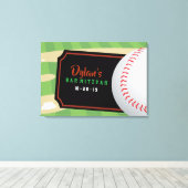 BASEBALL Bar Bat Mitzvah Sign In Board Canvas Afdruk (Insitu (Houten vloer))