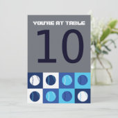 BASEBALL Bar Bat Mitzvah Table Number Kaart (Staand voorkant)