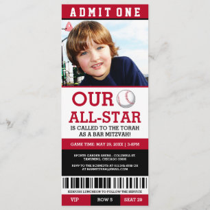 Baseball Bar Mitzvah Invites Kaart