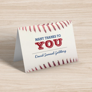 Baseball Bar Mitzvah Merci Note