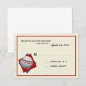  Baseball Bar Mitzvah Reageer RSVP Kaartje (Voorkant / Achterkant)