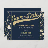 Baseball Bar Mitzvah slaat de datum op Save The Date (Voorkant / Achterkant)