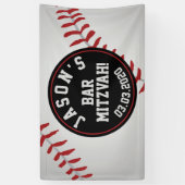 Baseball Bar Mitzvah Spandoek (Verticaal)