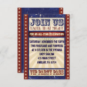  BASEBALL Bar Mitzvah uitnodiging (Voorkant / Achterkant)