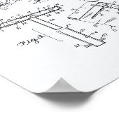 Baseball Base 1953 Patent Art White Paper Poster (Hoek)