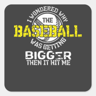 Baseball - Baseball krijgt nog groter Vierkante Sticker