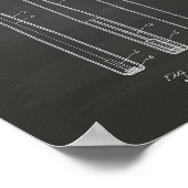 Baseball Bat 1924 Patent Art - Chalkboard Poster (Hoek)