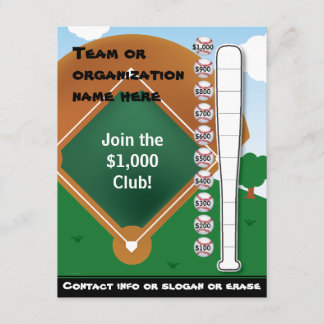 Baseball Bat Chart and Invitation Kaart