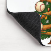 Baseball Bat Christmas Tree Lights Holiday Design  Muismat (Hoek)
