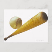 Baseball bat en ball briefkaart (Voorkant)