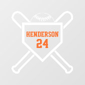 Baseball Bat en Base Game Dag Terug Window Cling Raamsticker (Vel)