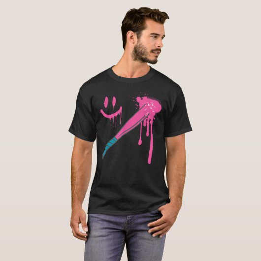 Baseball Bat with Sprinkles Drip Cool T-shirt (Voorkant volledig)