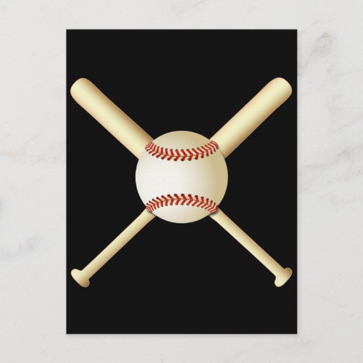 BASEBALL BATS AND BALL BRIEFKAART (Voorkant)