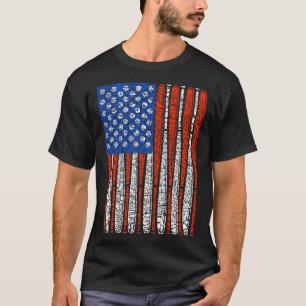 Baseball Bats as US Flag  Design T T-shirt