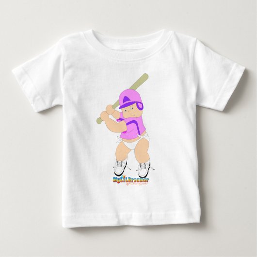Baseball Batter Baby Girl (Voorkant)