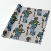 Baseball Batter Cadeaupapier (Uitgerold)