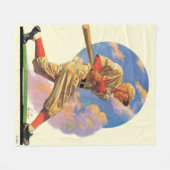 Baseball Batter Fleece Deken (Voorkant (Horizontaal))