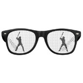 Baseball Batter Retro Zonnebril (Voorkant)