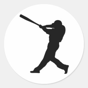 Baseball Batter Ronde Sticker