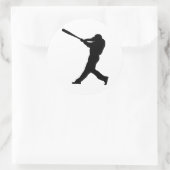 Baseball Batter Ronde Sticker (Tas)