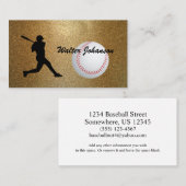 Baseball Batter silhouet Baseball custom Visitekaartje (Voorkant / Achterkant)