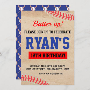  Baseball Batter Up Boy's Birthday Kaart