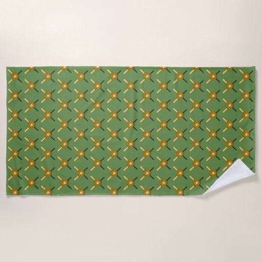 Baseball Beach Towel Strandlaken (Voorkant)