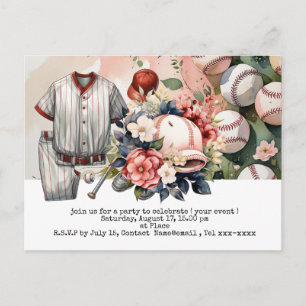 Baseball behalve de datum briefkaart