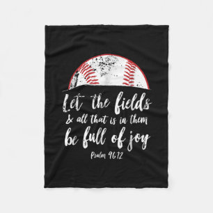 Baseball Bijbel Verse Cute Christelijk Psalm 96 Fleece Deken