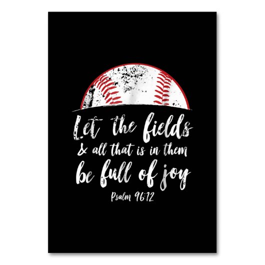 Baseball Bijbel Verse Cute Christelijk Psalm 96 Kaart (Voorkant)