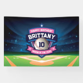 Baseball Birthday banner backdrop (Horizontaal)