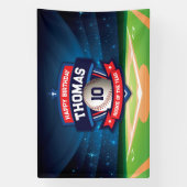 Baseball Birthday banner backdrop (Verticaal)