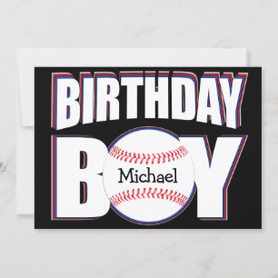 Baseball Birthday Boy Aangepaste Baseball Player N Kaart