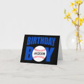 Baseball Birthday Boy Aangepaste Baseball Player N Kaart (Gele Bloem)